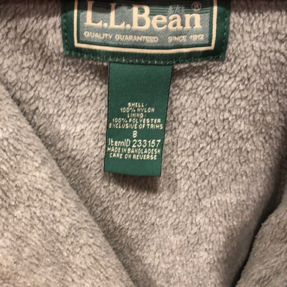 LLBean fleece lined rain coat waterproof - Picture 5 of 7